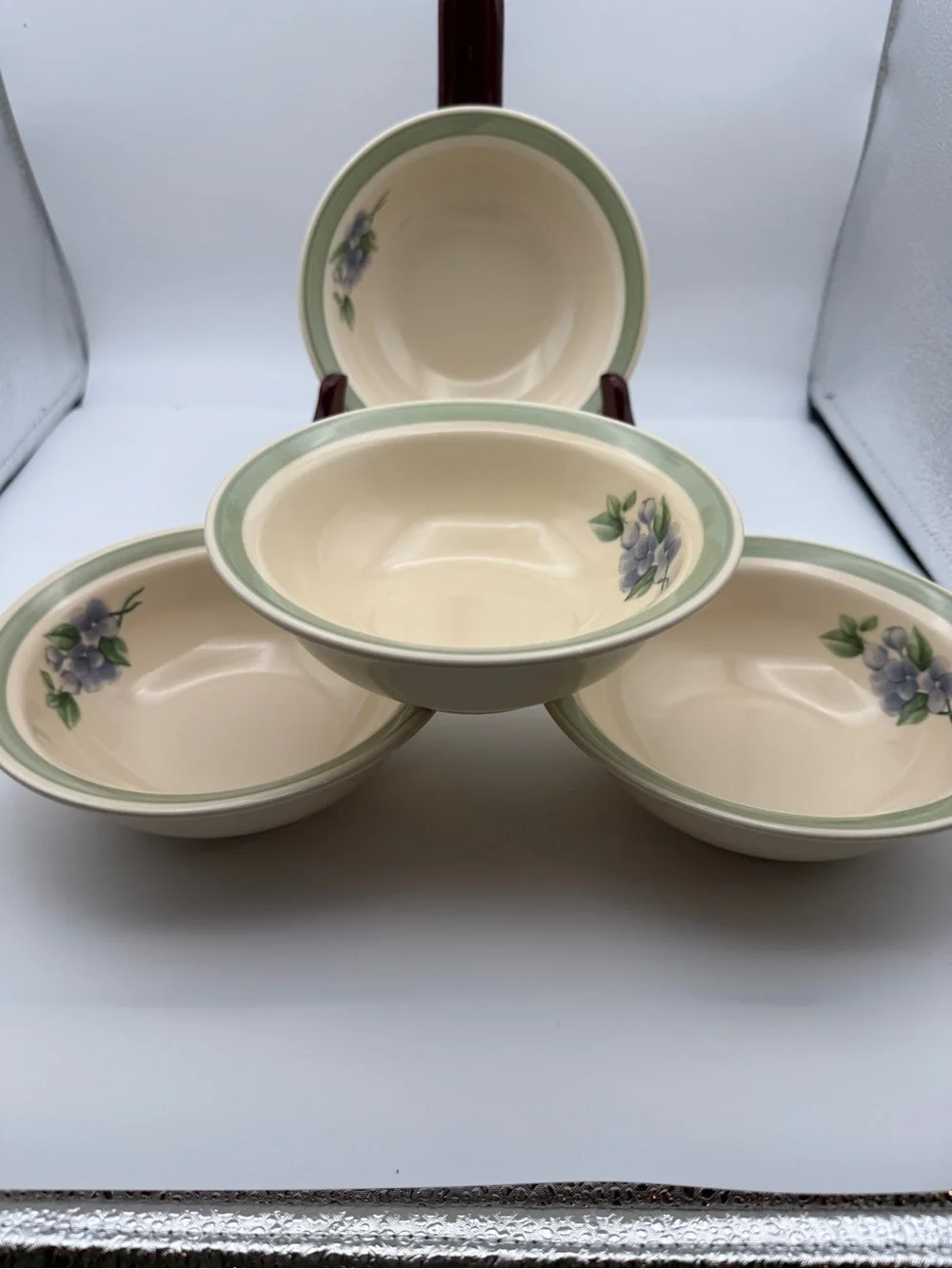Pfaltzgraff Garden Party soup, cereal, berry bowls set of 4
